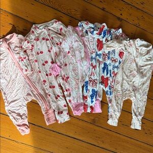 Set of In my jammers newborn girl baby pajamas